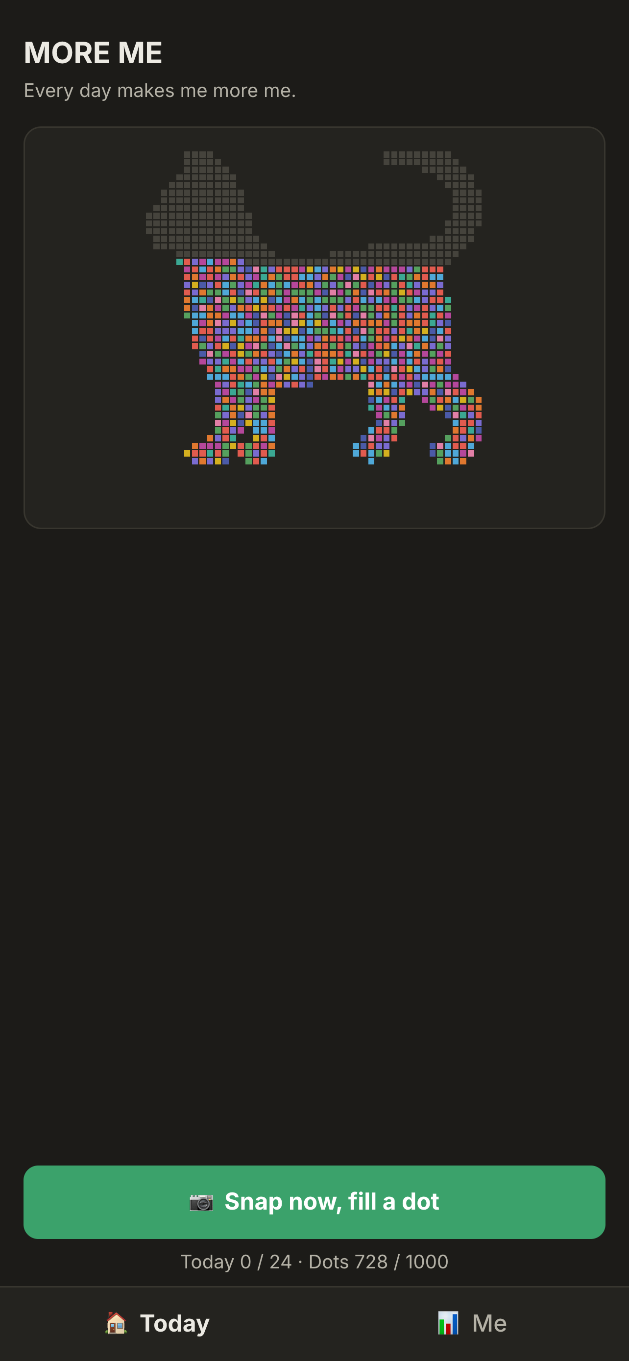 Filled cat silhouette on Today tab