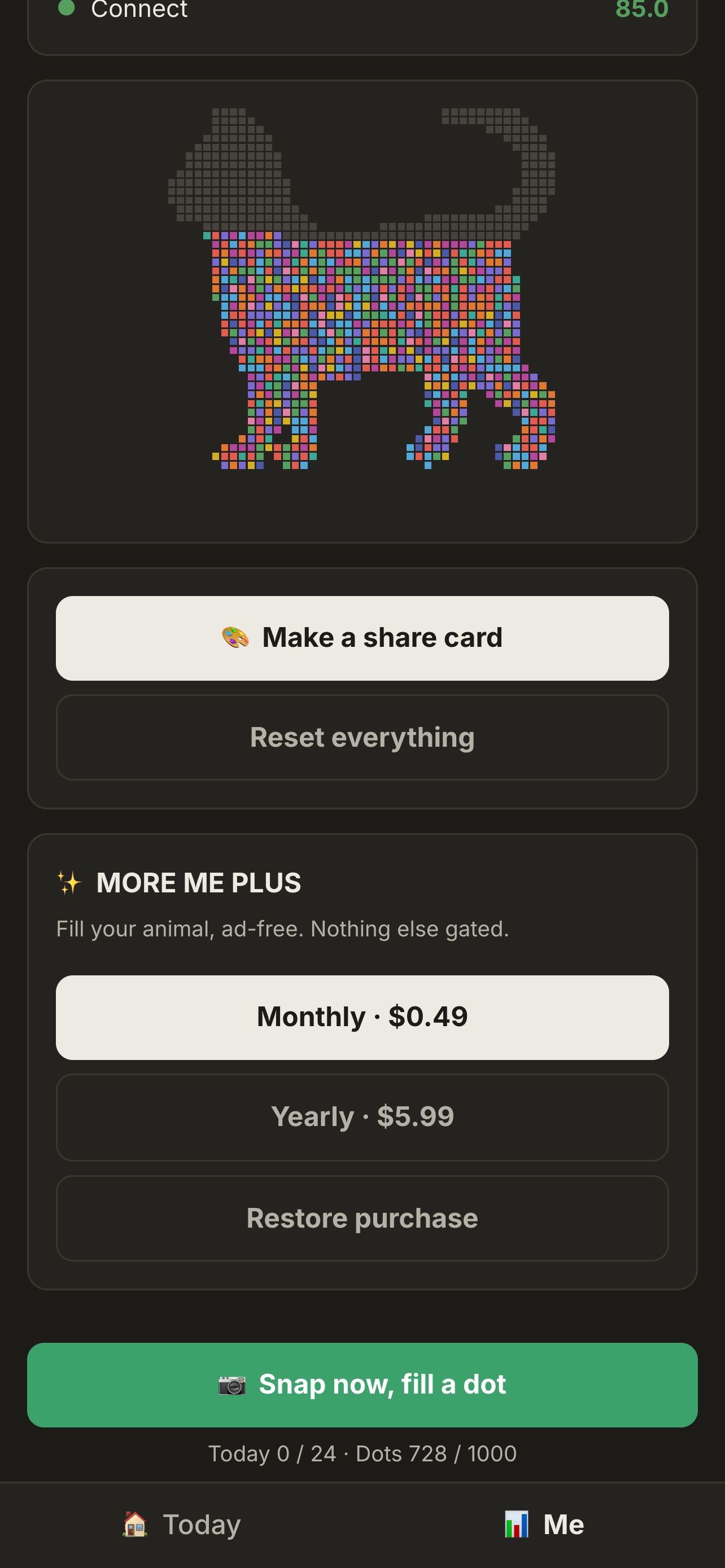 MORE ME PLUS subscription card
